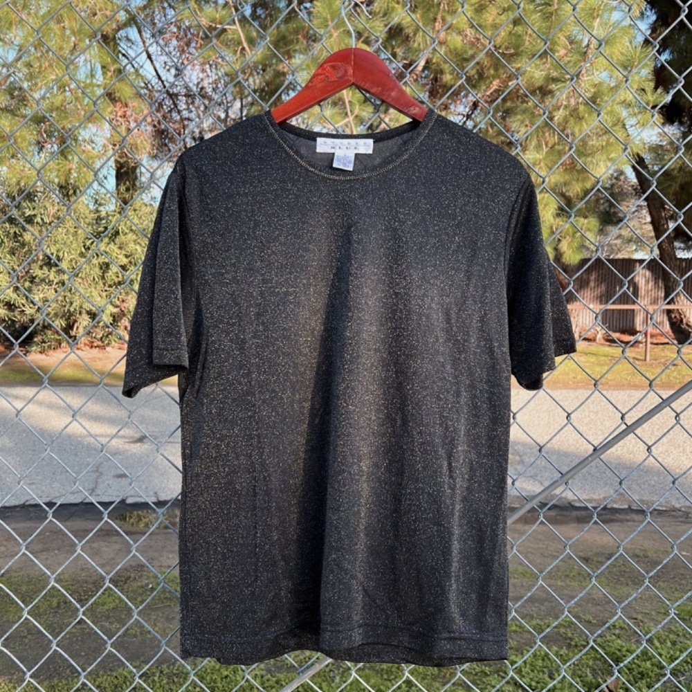 Vintage 90s Studio Blue Glitter T-Shirt